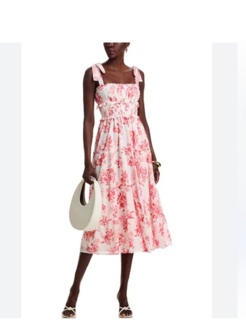 NWT Aqua Pink Floral Midi Dress